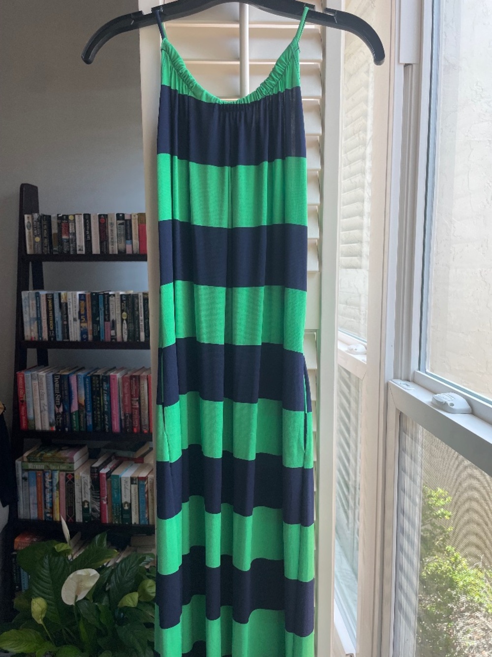 Kenar Blue and green jersey maxi dress